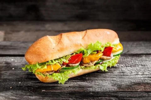 Sandwich with vegetables Stock Photos