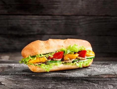 Sandwich with vegetables Stock Photos
