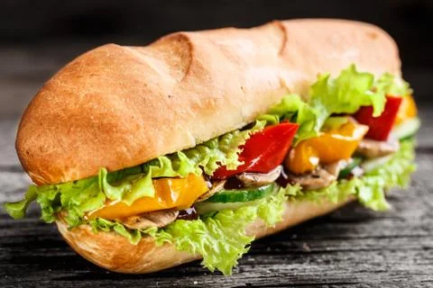 Sandwich with vegetables Stock Photos