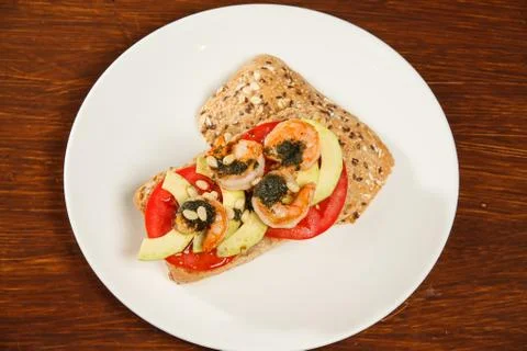 Sandwich with vegetables Stock Photos