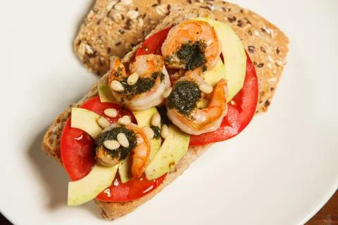 Sandwich with vegetables Stock Photos