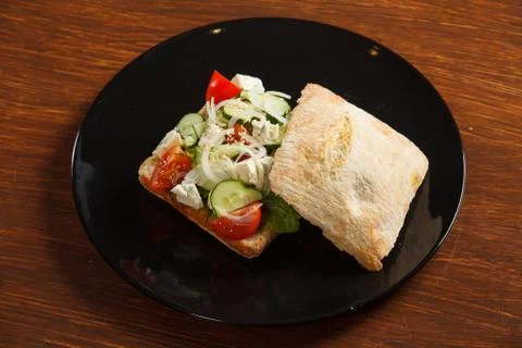 Sandwich with vegetables Stock Photos