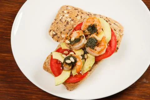 Sandwich with vegetables 스톡 사진