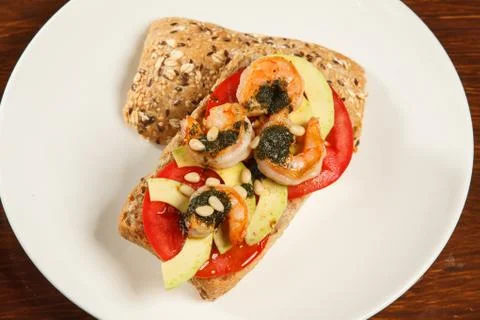 Sandwich with vegetables Stock Photos