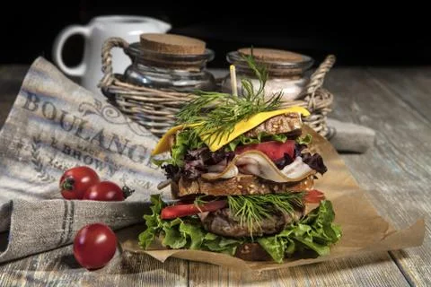 Sandwich With Vegetables Stock-Fotos