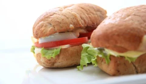 Sandwich on white background Stock-Fotos