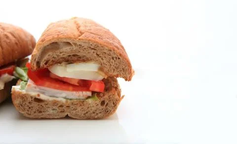 Sandwich on white background Stock Photos