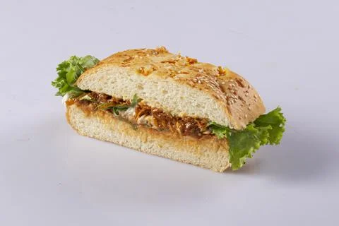 Sandwich on white background Stock Photos
