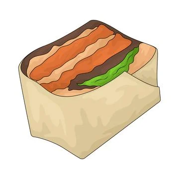 Sandwich wrap illustration Stock Illustration