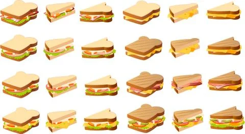 Sandwiches Stock Illustration