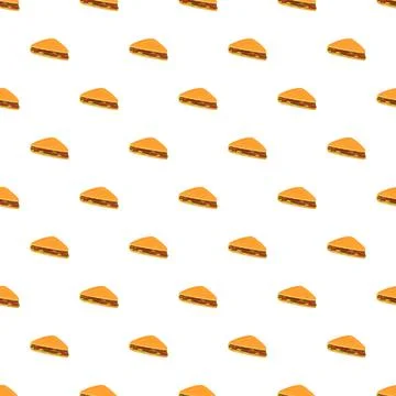 Sandwiches pattern creating a seamless food background Stock Illustration