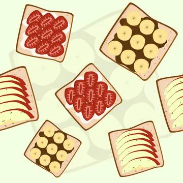 Sandwiches Seamless Pattern Vector Stock Illustration