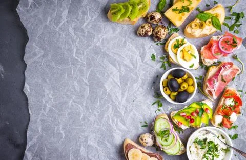 Sandwiches set background Stock Photos