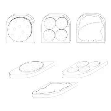 Sandwiches set Stock-Illustration