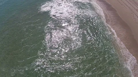 Sandy beach from above Stock Footage 56329955