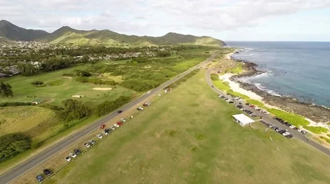 Sandy Beach Aerial Stock Footage 45623630