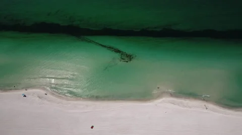 Sandy Beach against the Gulf of Mexico Stock Footage