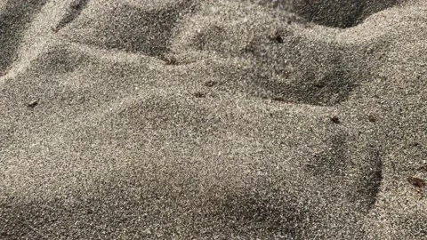 Sandy beach and falling sand Stock Footage 132711154