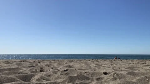 Sandy beach and falling sand Stock Footage 132711180