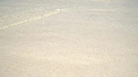 Sandy beach and transparent sea waves, beautiful sea tropical background Stock Footage 330403867