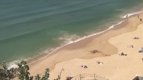 Sandy beach and waves Stock Footage 926797
