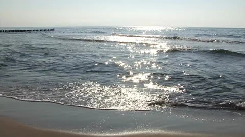 Sandy beach Baltic Sea Stock Footage 24454387