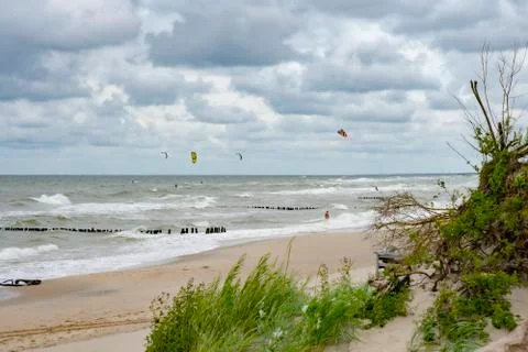 Sandy beach on the beach Foto stock