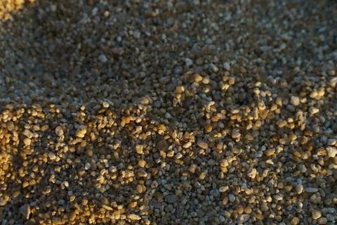 Sandy beach beautiful texture sun and shadows Stock Photos