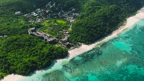 Sandy Beach in Boracay, Philippines. Stock Footage 345523096