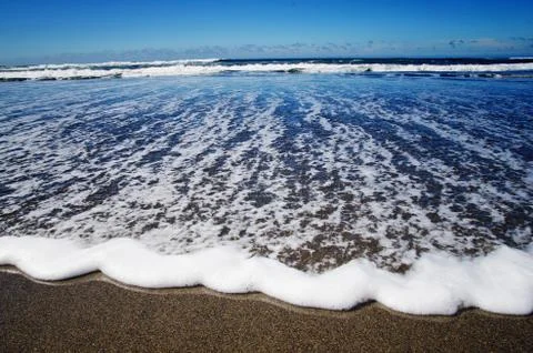 Sandy beach close up Stock Photos