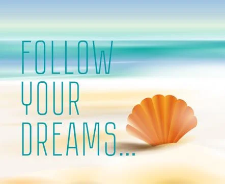 Sandy beach cost ocean Stock Illustration