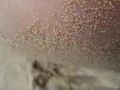 Sandy beach day closeups Stock Photos