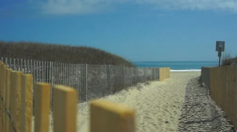 Sandy beach entrance Stockbeeldmateriaal 12416028