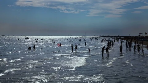 Sandy beach Stock Footage 101657756