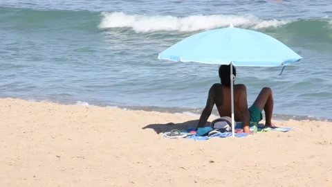 On the Sandy Beach Stock Footage 135448126