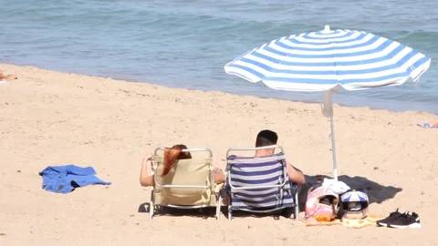 On the Sandy Beach 動画素材 135448160