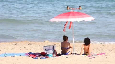 On the Sandy Beach 스톡 동영상 135448429