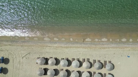 Sandy beach in Greece Stock Footage 276208002