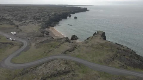 Sandy beach, Iceland Stock Footage 231488518