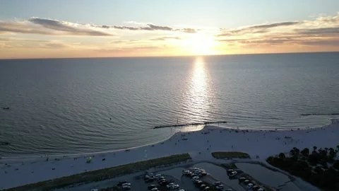 Sandy beach moving left to right Video stock 318933846