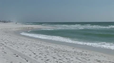 Sandy Beach Ocean Video stock 12674301