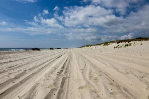 Sandy beach path. Stock Photos