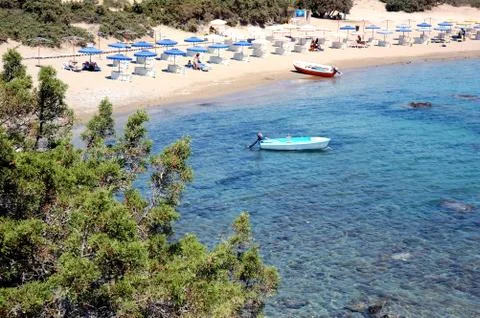 Sandy beach Stock Photos