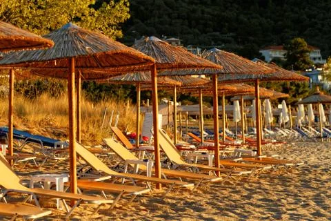 Sandy beach Stock Photos