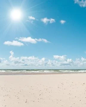 Sandy beach Stock Photos