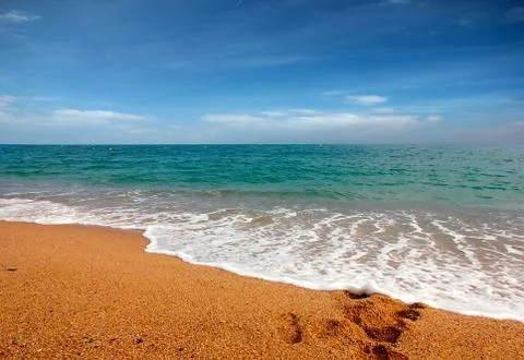 Sandy beach Stock Photos