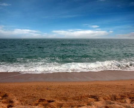Sandy beach Stock Photos