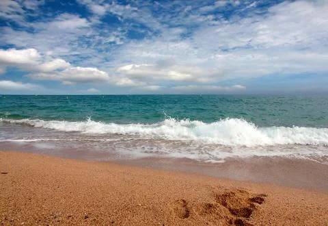 Sandy beach Stock Photos