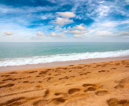 Sandy beach Stock-Fotos