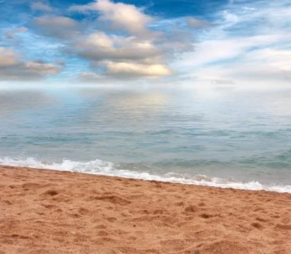 Sandy beach Stock Photos